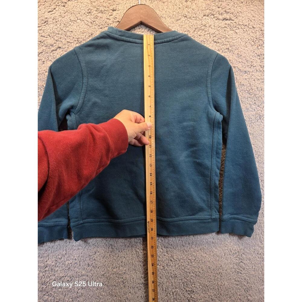 Nike Classic Pullover Crewneck Sweater Youth MD Med Blue Swoosh Spellout Swoosh - Picture 6 of 9